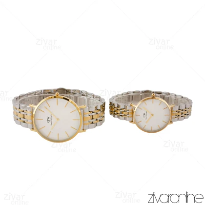 ست ساعت دنیل ولینگتون دورنگ طلایی صفحه سفید 105281