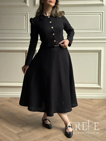 کت دامن لینن حصیری