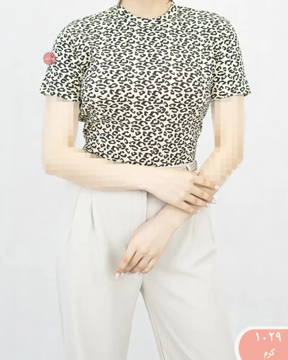 تیشرت قواره دارپلنگی 1029