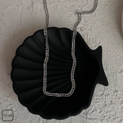 گردنبند نقره مردانه دوبل کد0251242