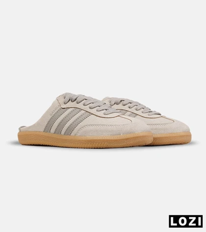 کتانی آدیداس سامبا اسلاید طوسی مردانه و زنانه مدل 9197 Adidas Samba