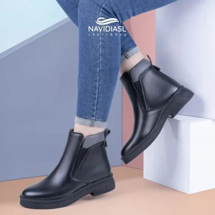 نیم بوت زنانه چرم کد 2028012