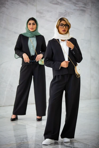 مانتو شلوار یقه e شالدار