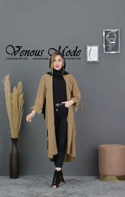 مانتو کراش آستین بنددار
