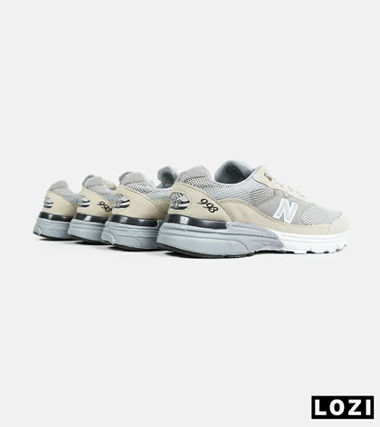 کفش کتانی بزرگ پا کرم طوسی NEW BALANCE 993