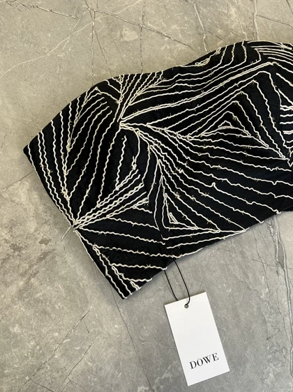 کراپ Black satin