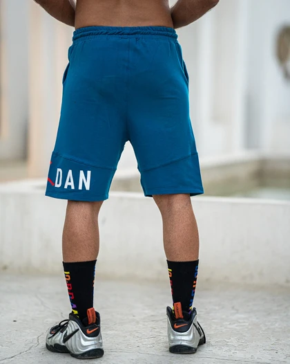 شلوارک بگ ورزشی JORDAN آبی شالی