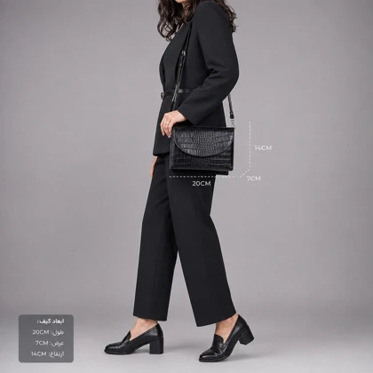 کیف دوشی چرم زنانه 116