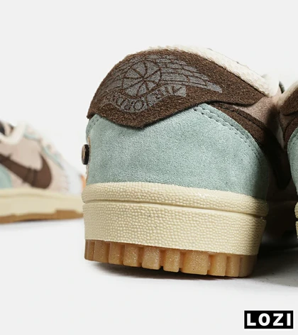 کفش کتانی مردانه و زنانه قهوه ای طوسی خردلی NIKE jordan Vodoo