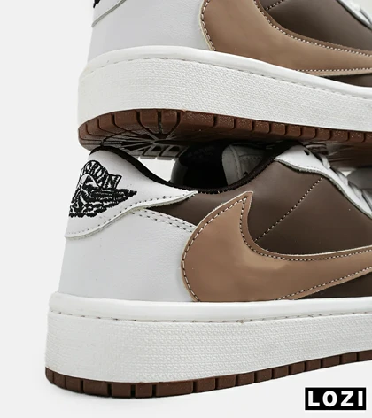 کفش کتانی مردانه سفید قهوه ای NIKE travis scott