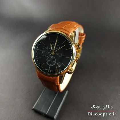 ساعت مچی زنانه موتور ژاپن برند سیتیزن مدل DO1225 بند چرمی