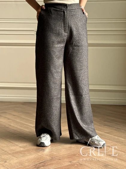 شلوار کشمیر نیم بگ جیب‌دار قد 107