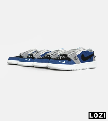 کفش کتانی مردانه و زنانه آبی طوسی نایک NIKE jordan Vodoo
