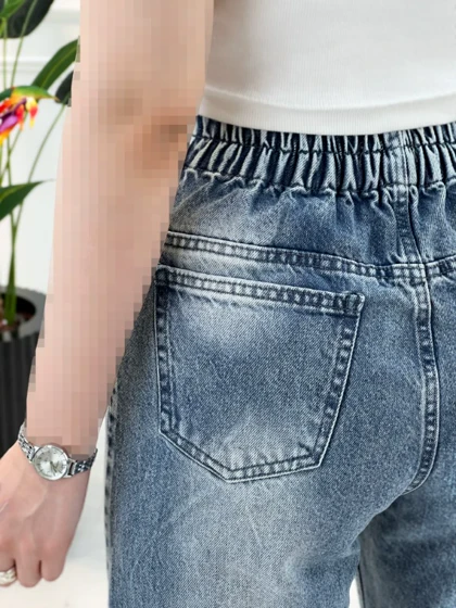شلوار جین نیم بگ