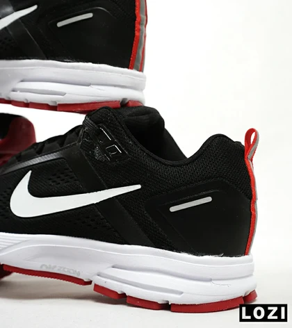 کفش کتانی مردانه مشکی سفید قرمز 24 NIKE zoom structure