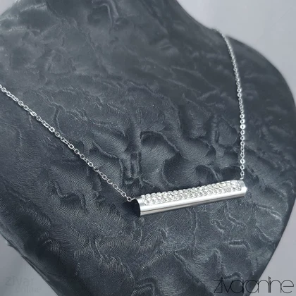 گردنبند زنانه استیل طرح سواروسکی 50013