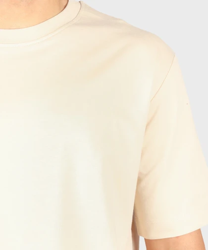 تیشرت لش کرم روشن و ساده 8172