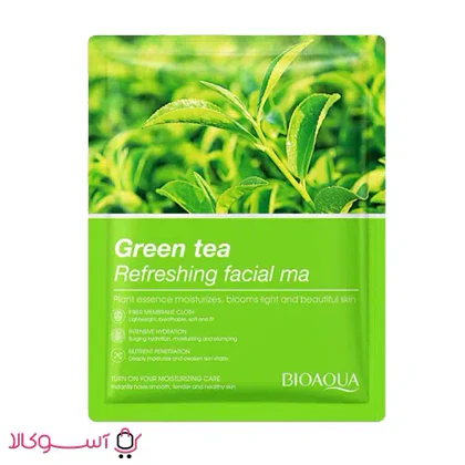 ماسک ورقه‌ای صورت بیوآکوا مدل green tea حجم 25 میل