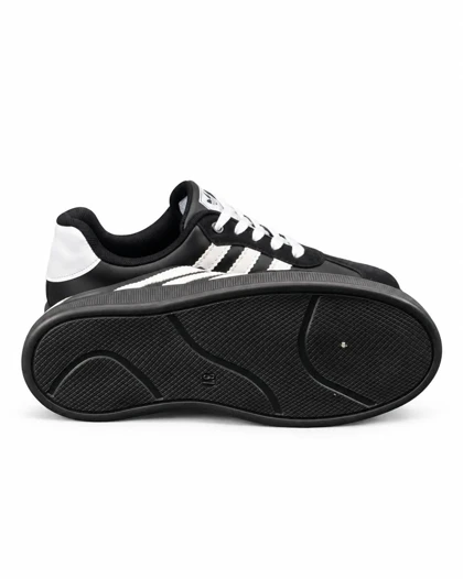 کفش کتانی زنانه مدل ونس سامبا مشکی خط سفید ADIDAS SAMBA
