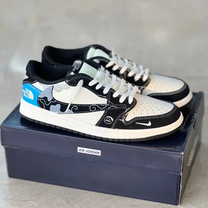 کفش نایک ایر جردن وان لو تراویس اسکات نورث فیس جدید Nike Air Jordan 1 Low Travis Scott x North Face New