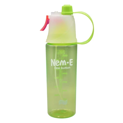 قمقمه ورزشی نم ای مدل phil شفاف 0.6 لیتر اسپری دار