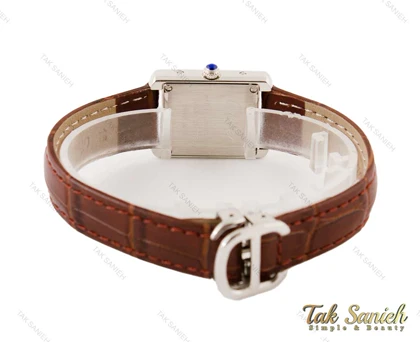 ساعت کارتیر زنانه بند چرمی تانک کوچک Cartier-3523-S-L