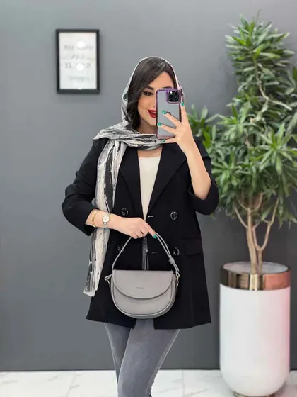 مانتو کتی آستین پاکتی چهار دکمه