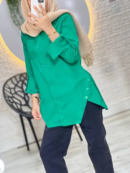 شومیز پایین دکمه