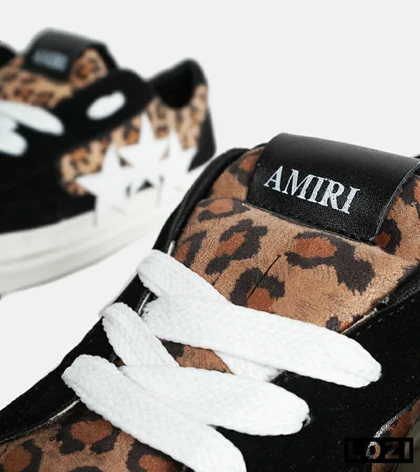 کفش اسنیکرزمشکی نارنجی سفید Amiri Stars v2 مدل 7072