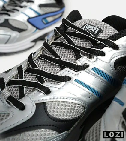 کفش کتانی مردانه نقره ای طوسی آبی DIESEL S-SERENDIPITY SPORT مدل 5816