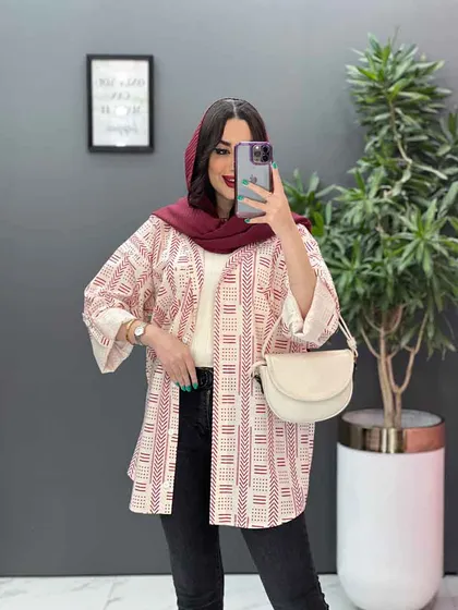 مانتو طرحدار سنتی تک جیب
