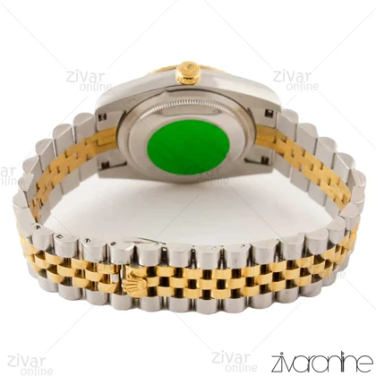 ساعت رولکس دیت جاست مردانه صفحه سرمه ای ایندکس نگین‌دار 103529