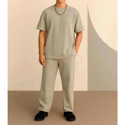 ست اسپرت بگ – تیشرت و شلوار طوسی