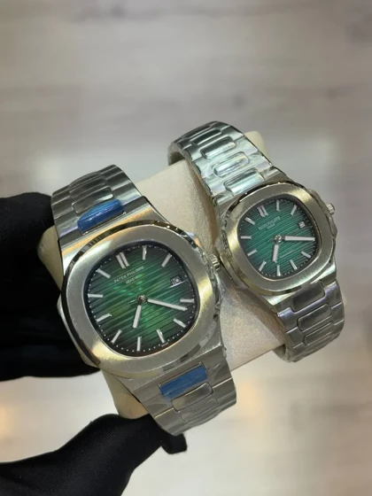 ساعت Patek Philippe نقره ای سبز