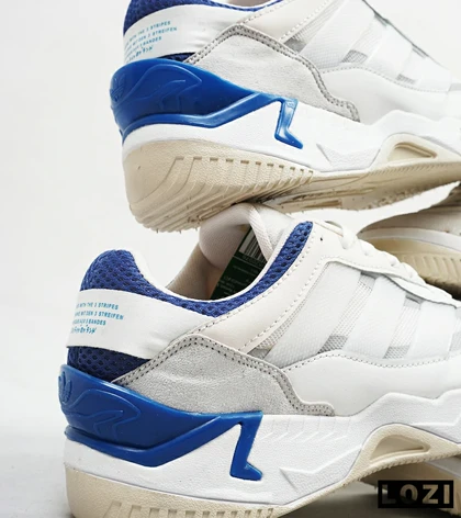کفش کتانی مردانه سفید طوسی آبی ADIDAS niteball 2.0