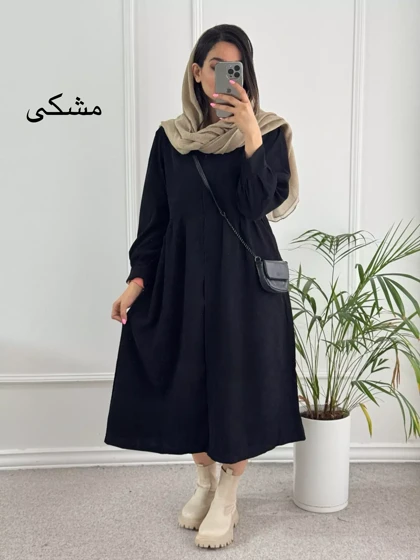 مانتو پیراهنی دو جیب