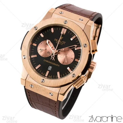 ساعت هابلوت مردانه کلاسیک فیوژن سه موتوره بند چرم قهوه ای 102220