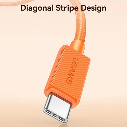 کابل دو تایپ سی یوسامز USAMS مدل SJ773 توان 60 وات 1.2 متر