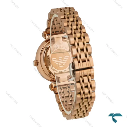 امپریو آرمانی زنانه رزگلد صفحه مشکی خورشیدی Armani-8003-L