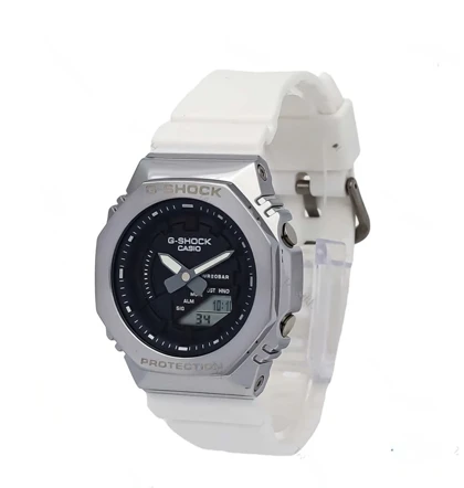 ساعت جی شاک زنانه GM-S2100 سیلور سفید