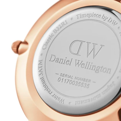 ساعت دنیل ولینگتون زنانه بند چرم عسلی DW-3542-L