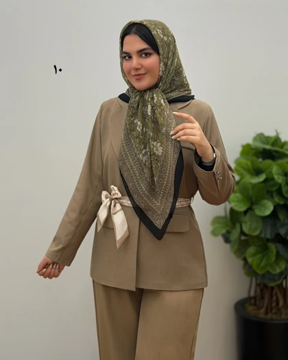روسری پلیسه نخی مدل شانا