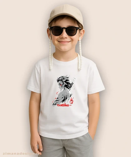 تیشرت بچگانه طرح شیطان کش شخصیت تانجیرو کد 938