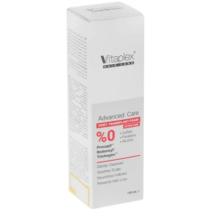 فوم شستشو پس از کاشت مو ویتاپلکس مدل Advanced Care حجم 150 میلی لیتر