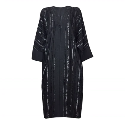 مانتو زنانه عبایی مجلسی راه راه