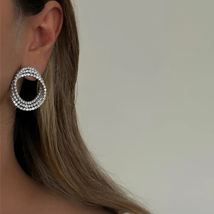 گوشواره زنانه تنیسی گرد کد 859