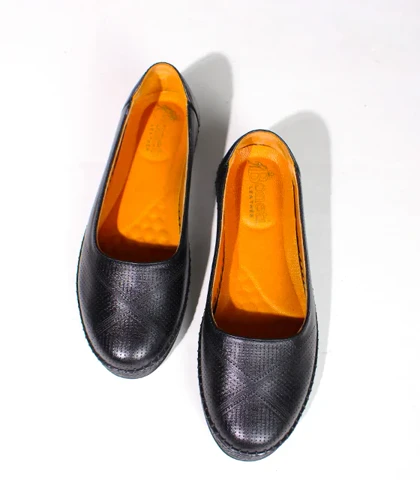 کفش چرم طبیعی زنانه مدل لیزری