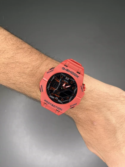 ساعت مچی کاسیو جی-شاک بند قرمز Casio G-Shock GA-B001-4AER