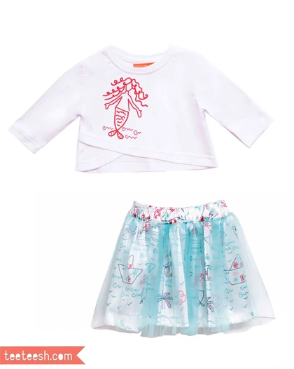 ست بلوز و دامن طرح پری دریایی