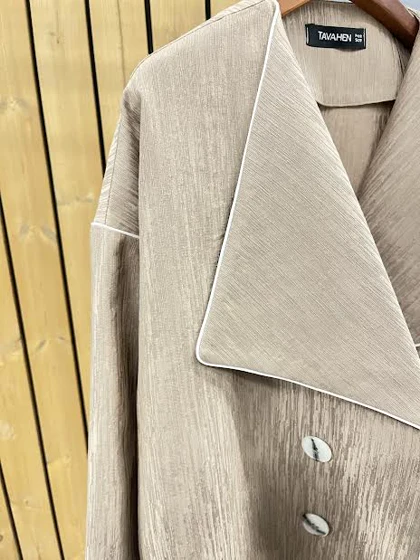 کت کتان لمه مغزی دوزی